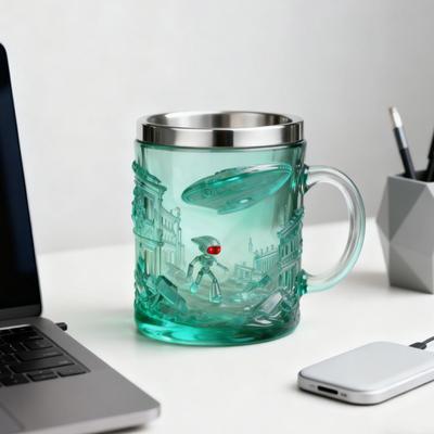 Sci-Fi Themed Insulated Mug Stainless Steel Coffee Beer Cup Movie Memorabilia Gift for Home