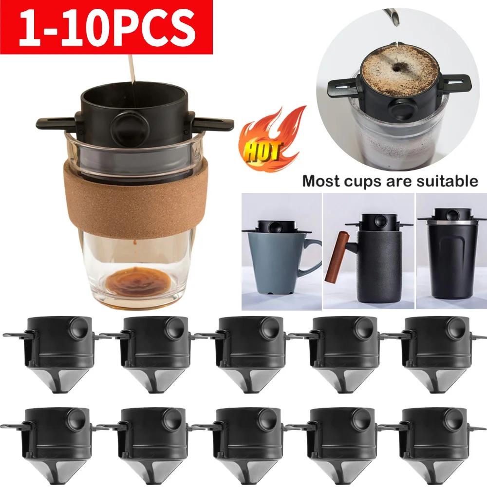 Coffee Filter Portable Stainless Steel Foldable Drip Coffee Tea Holder Easy Clean Reusable Paperless Pour Over Coffee Dripper