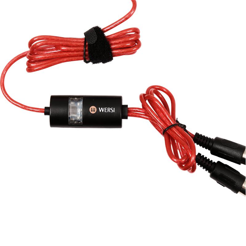 USB IN-OUT MIDI Cable Converter, Professional PC/ Laptop/ Mac To Music Keyboard Adapter Cord for Home Pinao Music Studio