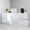 White Smooth Marble Patterned Wallpaper, Oil Resistant Sticker, Furniture Color Change Renovation Stove Self-adhesive Wallpaper