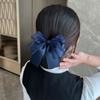 Women Spring Clips Bowknot Hair Bun Cloth Hairgrips Cover Net Elegant Korean Bun Snood  Nurse