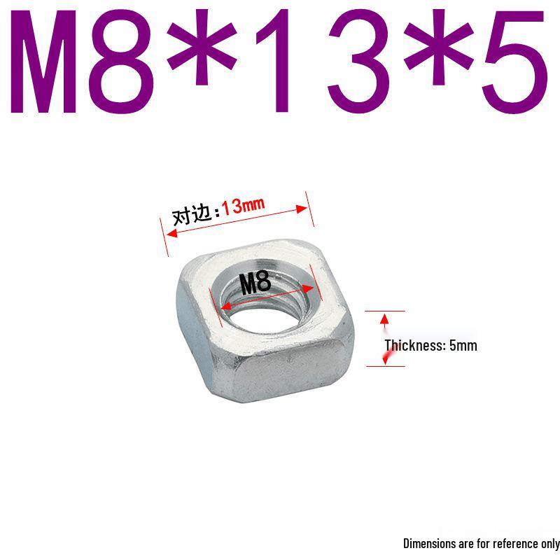 Galvanized Thin Square Nut Cap M4-M16