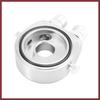 Universeller Auto-Aluminiumlegierung Ölfilterkühler Sandwich-Gewindeplattenadapter Ölkühlersatzteile Silberton M20x1.5 1/8 NPT Ersatzteile