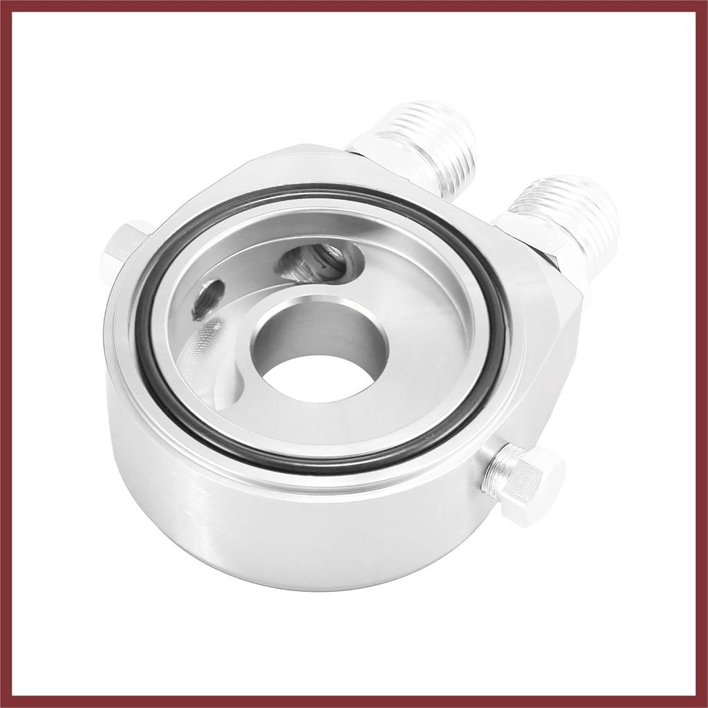 Universeller Auto-Aluminiumlegierung Ölfilterkühler Sandwich-Gewindeplattenadapter Ölkühlersatzteile Silberton M20x1.5 1/8 NPT Ersatzteile