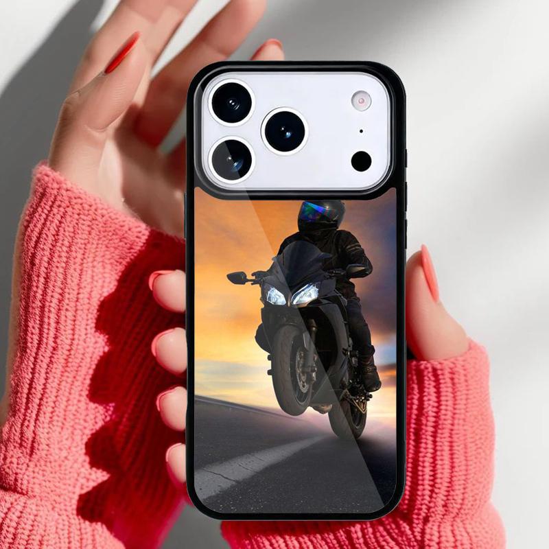 Moto Motorcycle Phone Case for iPhone 17 Air 16e 15 14 13 Pro Max Back Cover for 12 11 Pro Coque