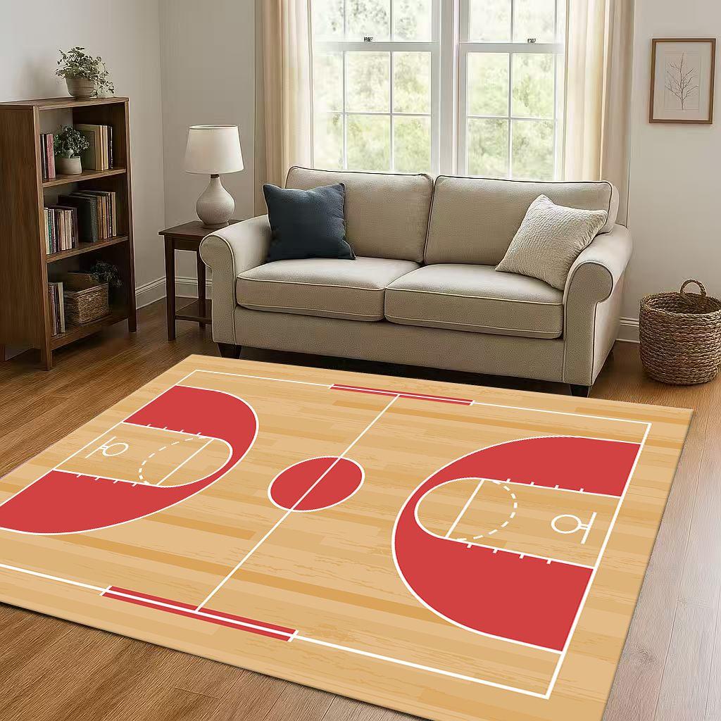 27 Style Basketball Court Art Living Room Non Slip Area Rug Soft Carpet for Bedroom Playroom Sofa,Easy Clean Home Decor Doormat