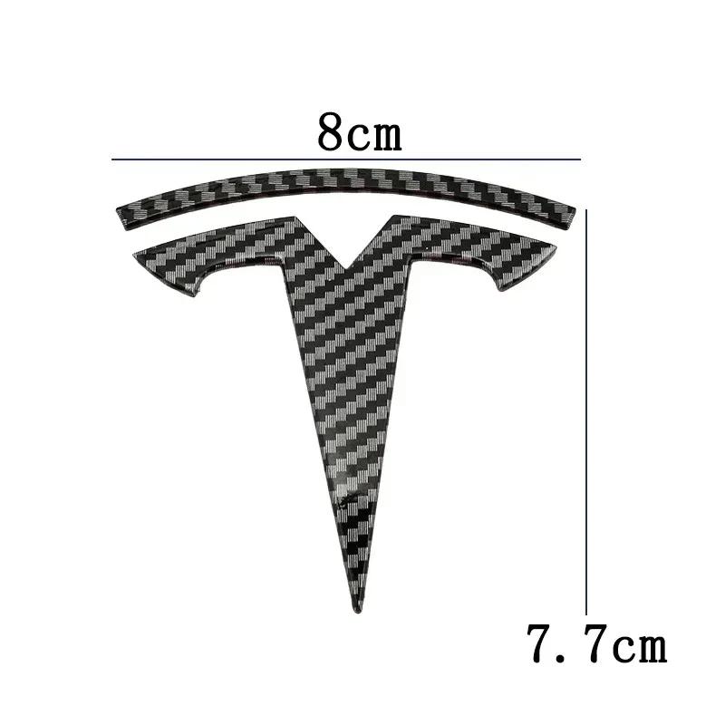 Dla Tesli Model 3 Model Y Stop Cynku Naklejka z Logo na Przednią Maskę Samochodu Stylizacja Emblemat na Tylną Klapę Nadwozia Samochodowego z Promieniem Akcesoria