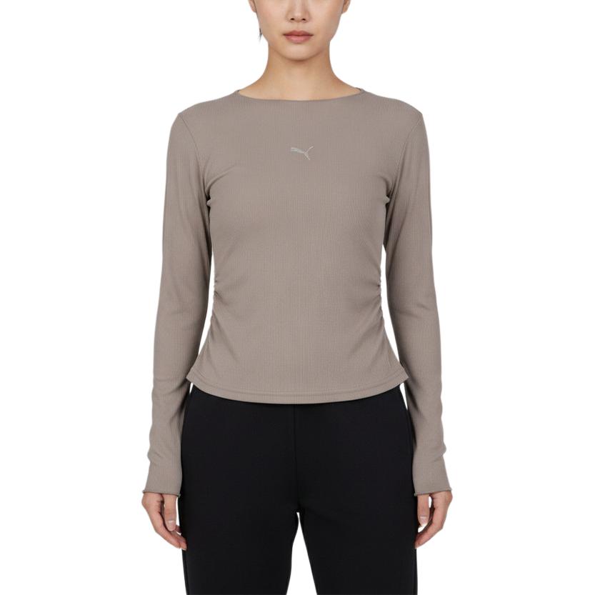 Puma Pullover Knitted Round Neck Long Sleeve T-Shirt Women tops 640462-81 L
