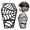 Schädel-Sammlungshalter Sargförmiges Spinnennetz-Display-Regal, 3D-gedruckter gotischer mehrstufiger Mini-Ständer Figur, Regal Halloween Schwarzes Hohlregal