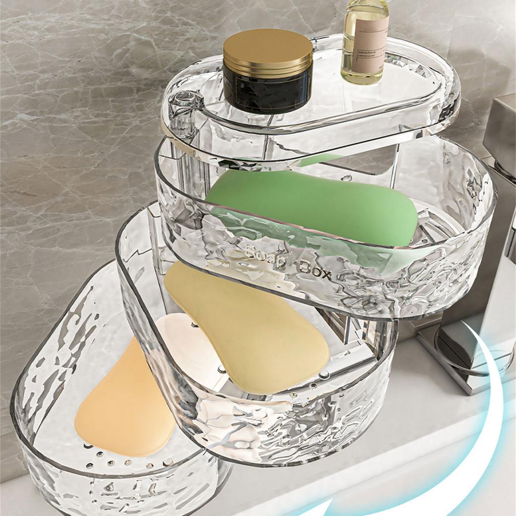 Soap Dish Strong Adhesive and Adjustment Tray Suction Cup Soap Holder for Home Decoration Essential in Kitchen or Bath