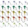 5Pcs Sharply Fishing Jig Hook Fishing Rotating Sequins Jig Lures Jig Head Fishing Hook with Spinner Spoon Enduring