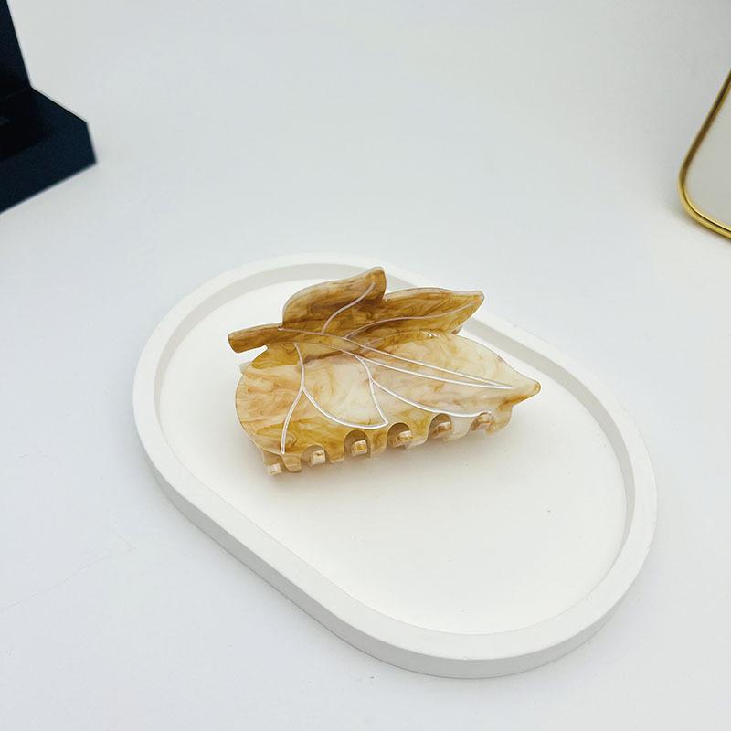 

1 шт. Новый кленовый лист коготь, Интернет-знаменитость, Деревенский стиль, Милый, Сладкий, Элегантный, Универсальный, Заколка-клипса для волос Акула