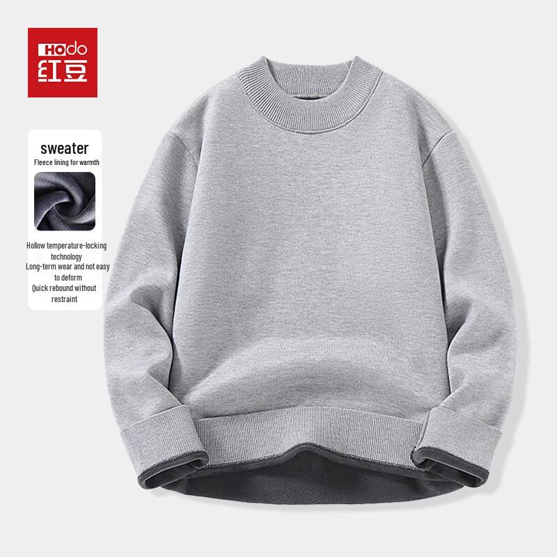 

Hodo Men s Fleece-Lined Semi-Turtleneck Knit Sweater L