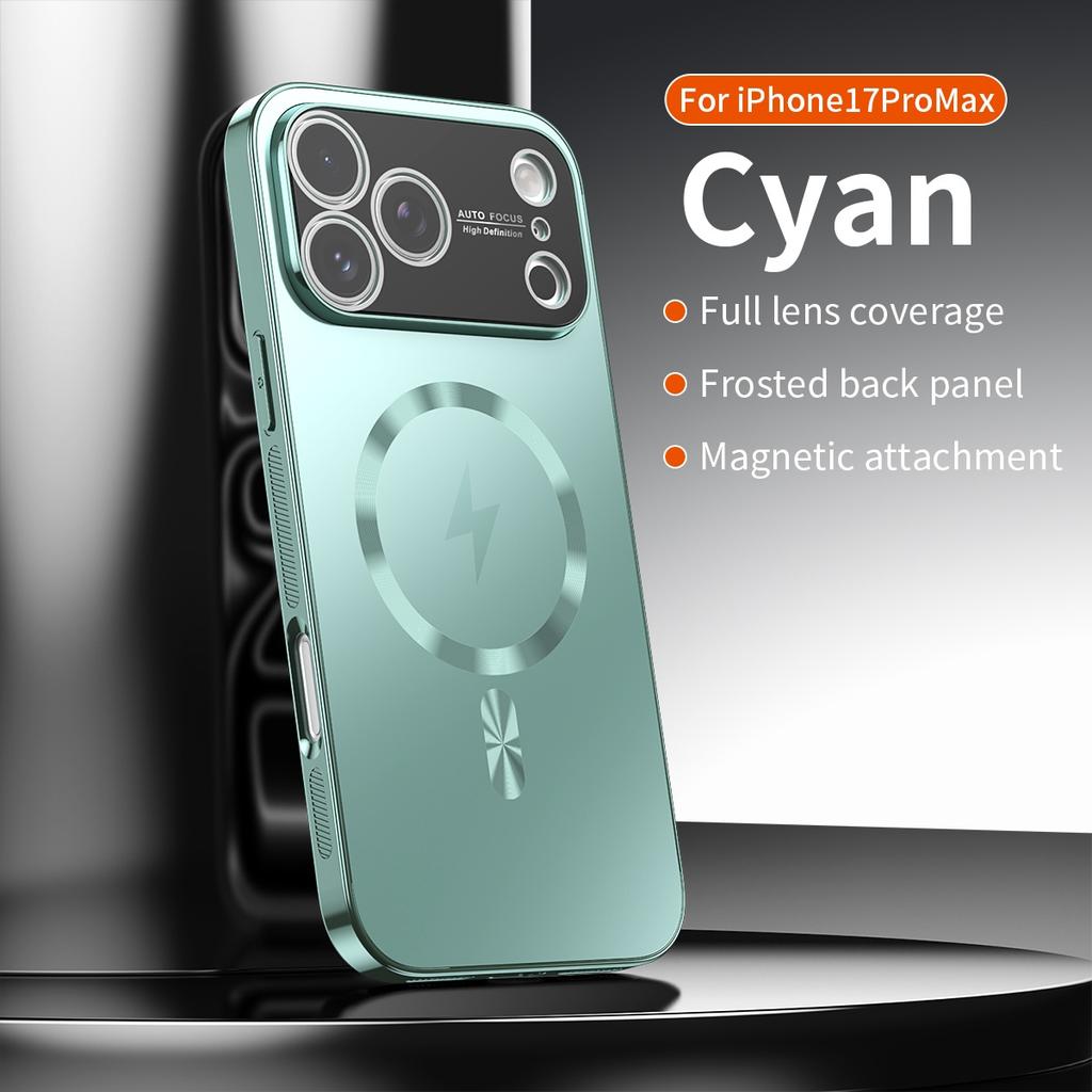Luxury Plating Matte Magnetic For Magsafe Hard Case For iPhone 17 15 16 14 13   Pro Max Camera Protection PC Shockproof Cover