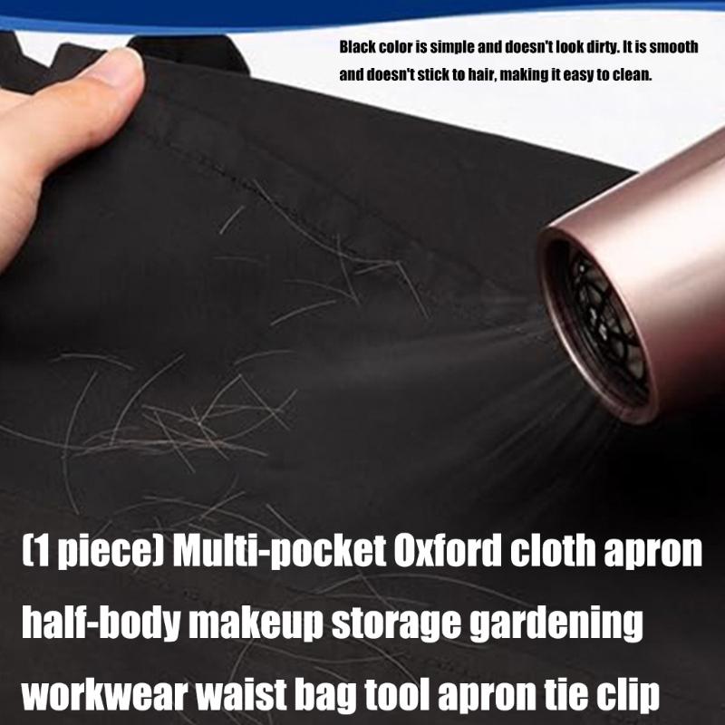 Multi Pocket Work Apron Adjustable Buckles Durable For Gardening Makeup Tool Storage Waist Organizers