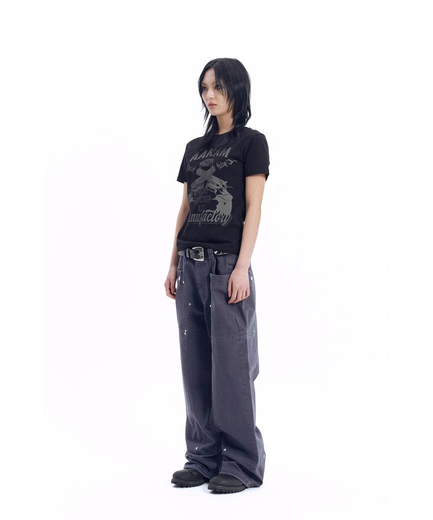AAKAM Walt Panel Cotton Pants (Navy)