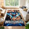 Wrestlemania Personalisierter Teppich mit Textbereich für Küche, Wohnheim, Balkon, Wohnzimmer, Rutschfester Teppich, Bürodekor, Geburtstags-/Weihnachtsgeschenk