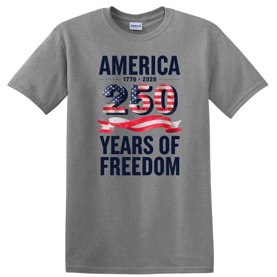 America 250 Years Of Freedom T Shirt 1776 2026 Patriotic American Flag Gift USA XL