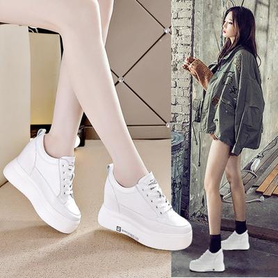 Printemps et été nouvelle hauteur d'augmentation de talon compensé bas dans cm chaussures à plateforme décontractées chaussures simples pour femmes