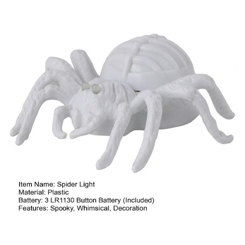 16pcs Halloween Light Up Spider Figurine, Realistic LED Glowing Spider Statue, Indoor & Outdoor Home Party Decorations