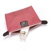 Striped Cosmetic Bag Portable Zippered Small Makeup Bag Foldable Stylish Toiletry Bag for Makeup Brushes Skincare Products