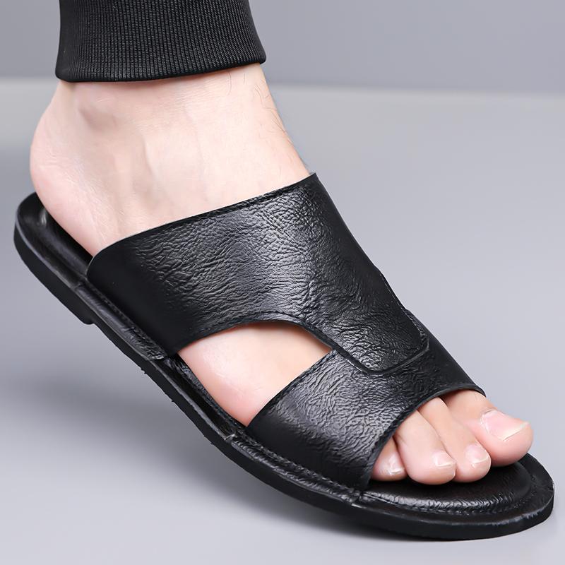 Fashion Business men's flat shoes Comfortable summer breathable style Plus Size Black Brown Classic high-quality shoes Adult luxury New