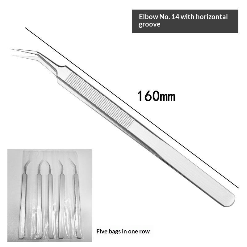 Stainless Steel Precision Tweezers Anti-Static Rust-Proof for Industrial Flying Wire Phone Repair Craft Jewelry Making