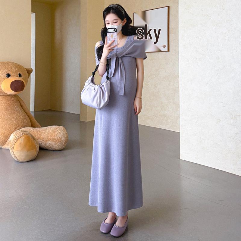 New Summer Knit Maternity Vest Dress + Shawl - Flattering and Slimming M