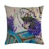 45X45Cm Decorative Throw Pillows Case Purple Lavender Flower Pillowcase Decorations Home Navidad Decor Flower Floral Decor
