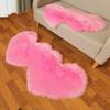 Australian Faux Wool Sofa Cushion - European Style Sheepskin-Shaped Plush Carpet for Living Room, Bedroom, and Bay Window.