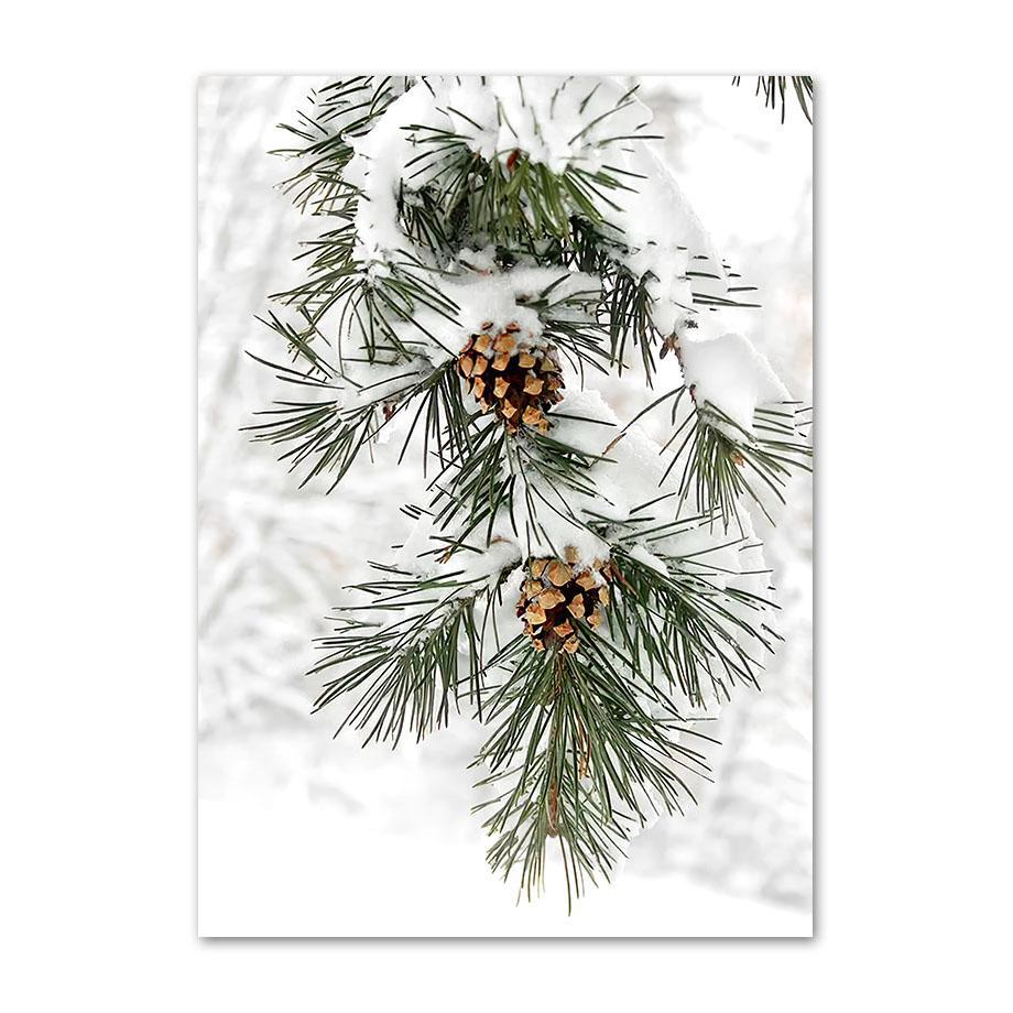 Snow Mountain Deer Squirrel Sheep Pine Leaf Road Wall Art Canvas Painting Posters And Prints Wall Pictures For Living Room Decor