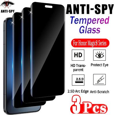 3Pcs Anti Spy Screen Protector for Honor Magic 8 7 6 5 Pro Lite X9A X9C Tempered Glass for Honor 500 400 300 Pro 200 100 90 Lite