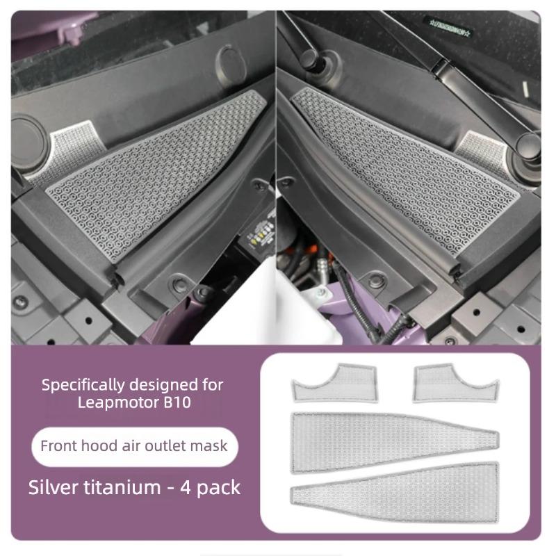A‑Pillar Air Outlet Cover Rear Door Audio Hood Underseat Ventilation Protective Metal Mask For Leapmotor B10 Car Accessories