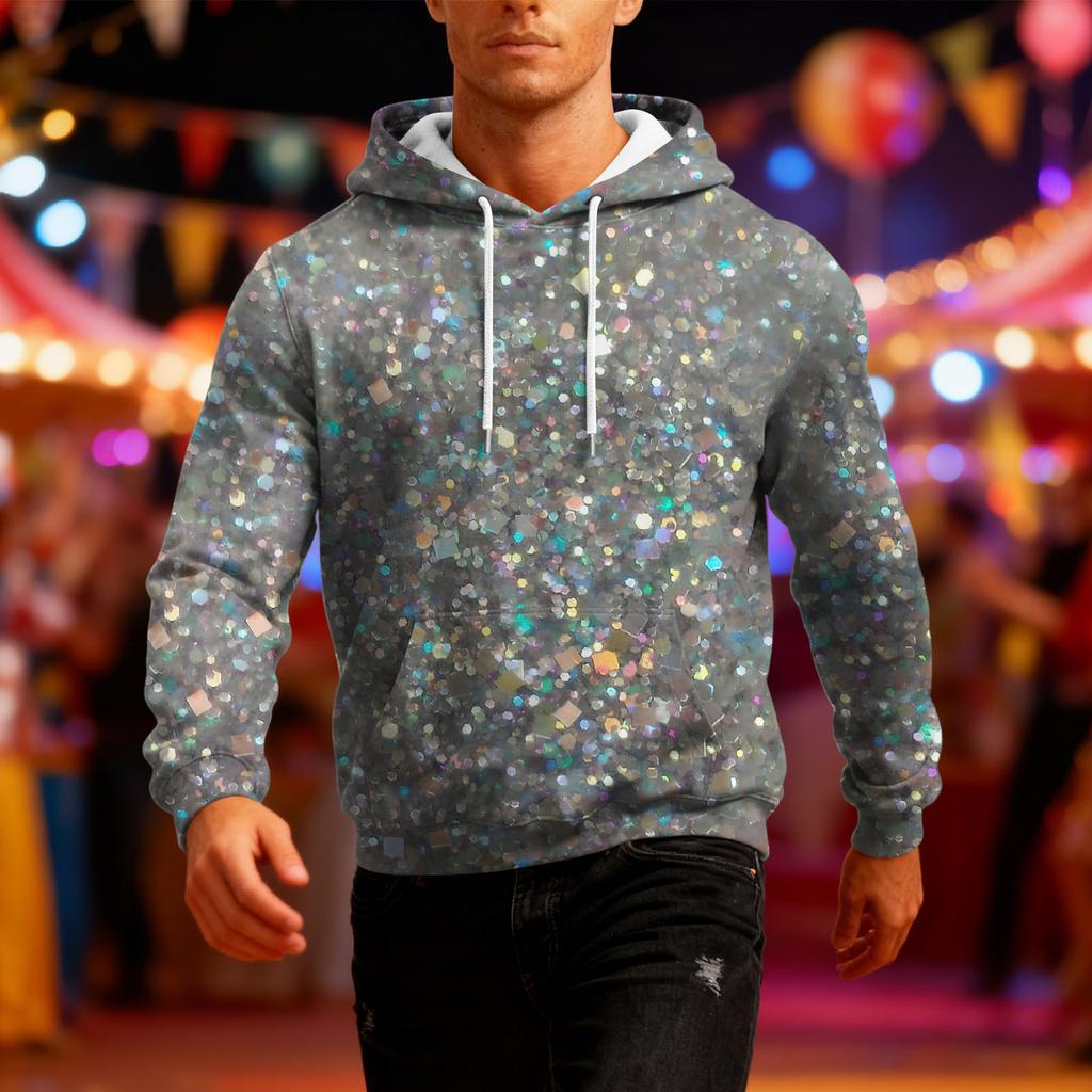 Men's Long-Sleeve Casual Hooded Sweatshirt