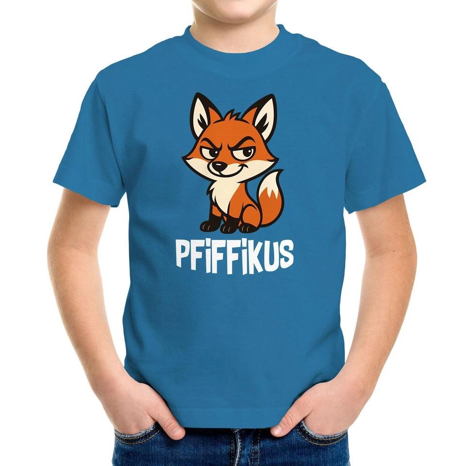 Kids T-Shirt Boys Whistling Funny Fox Animal Print Comic Shirt for Boys 3 2XL