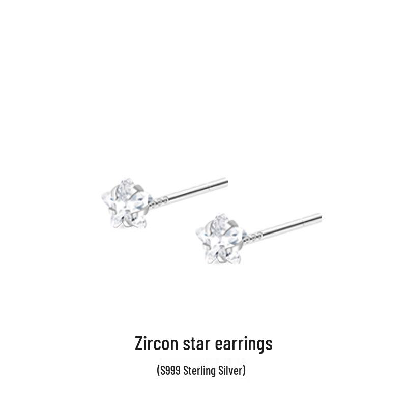 Elegant S999 Pure Silver Stud Earrings for Women – Simple, Versatile, Care-Friendly, and Perfect for All-Day Wear.