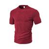 Men's T-shirt: Summer sports and leisure, loose-fitting, breathable, round-neck, terry jacquard fabric, men's short-sleeved polo shirt