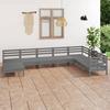 VidaXL Solid Pine Wood Garden Lounge Set 8 Pcs Outdoor Furniture Set Patio Furniture 3082986