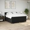 Boxspringbett mit Matratze Schwarz 180 x 200 cm Stoff