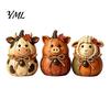 Indoor Autumn Room Decorations 3PCS Rustic Harvest Wooden Ornaments, Animal Designs Retro Farmhouse Fall Home Accents Distressed Crafts, Decorative