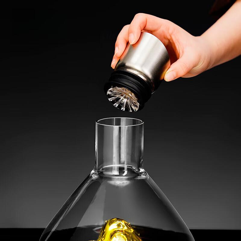 High-end waterfall Jinshan decanter household set light luxury crystal glass red wine glass wine bottle fast