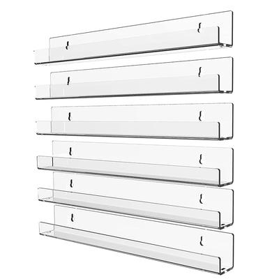 1/4 Layer Nail Polish Display Rack Transparent Acrylic Storage Holder Nail Art Tools Lipstick Organizer Wall-mounted Shelf Ecoco