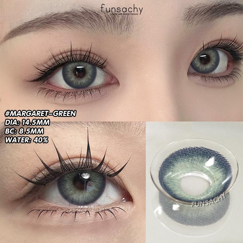 FUNSACHY 2pcs Natural Look Blue Eye Lenses Colored Contact Lenses for Eyes Eye Makeup Beauty Pupil Gray Eyes New Fashion Lens