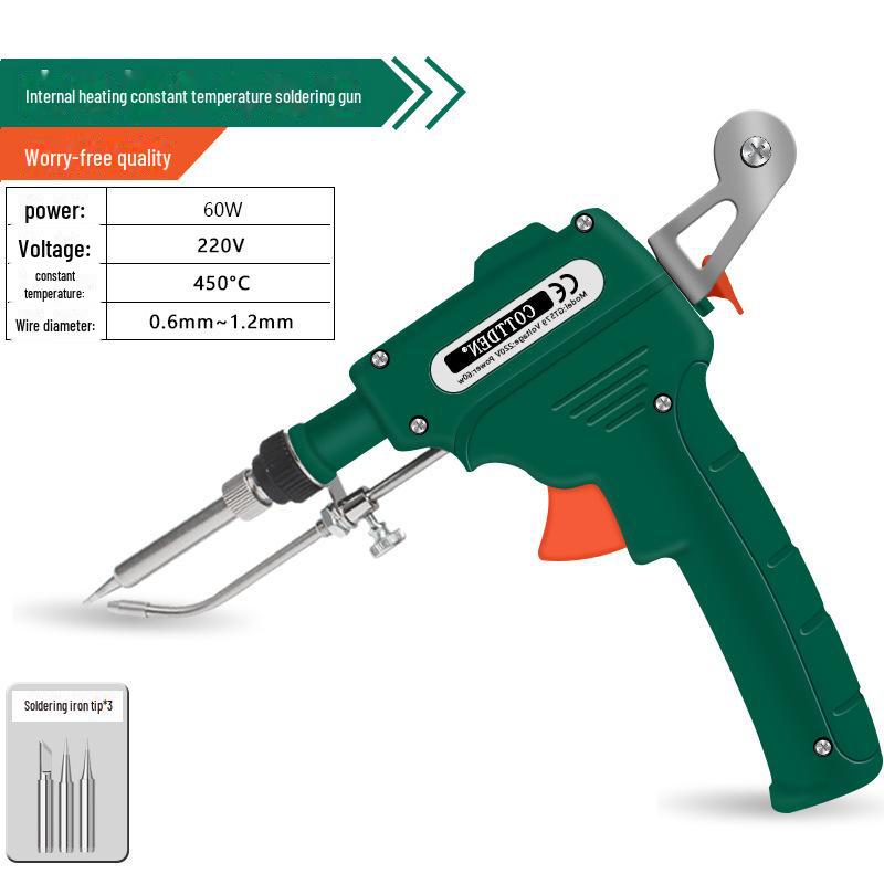 "Cross-Border Handheld Electric Soldering Gun with Automatic Tin Feeding, 60W, for External & Internal Heating"