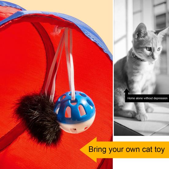Tunnel Giocattolo per Gatti Yousheng con Palla di Peluche Spazio Ampio Pieghevole Tubo Giocattolo Tunnel per Gatti Piccoli Articoli per Gatti