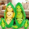 Cute Plush Peas Filled Plant Toy Creative Pea Children Kawaii Doll Bean Baby Pillow Cushion Girl Gift