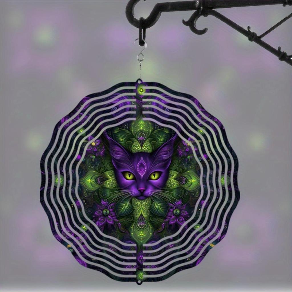 10 Zoll Hängendes Windspiel Rotierendes Kunstdesign mit 360°-Haken für Terrasse Rasen Garten Außendekor Frühling Sommer Frische Natürliche Schönheit