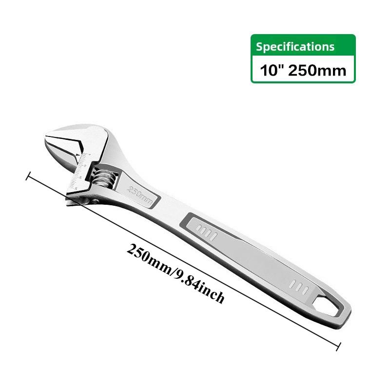 Adjustable Wrench Large Openin Long Handle Universal Spanner Clamp Wrench Mechanical Workshop Hand Repair Tools