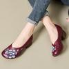 Fashion GKTINOO 2025 Spring Flower Genuine Cow Leather Shoes Women Shoes Elegant Fashion Shoes Woman Retro Handmade Shoes High Heels