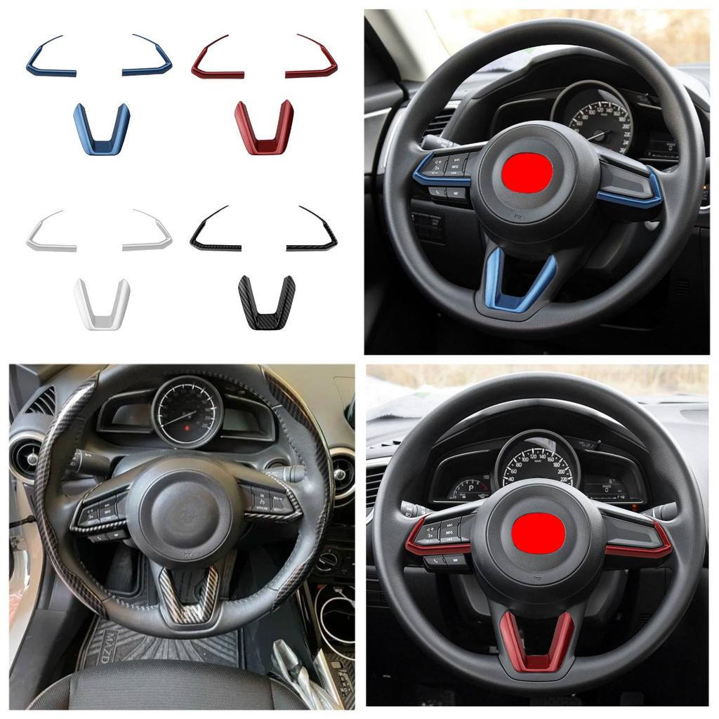 Für Mazda 3 6 CX3 CX-3 CX-5 CX5 CX8 CX 9 Axela ATENZA 2017 2018 2019 3 Stück Auto Lenkrad Zierleisten Pailletten Abdeckung Aufkleber